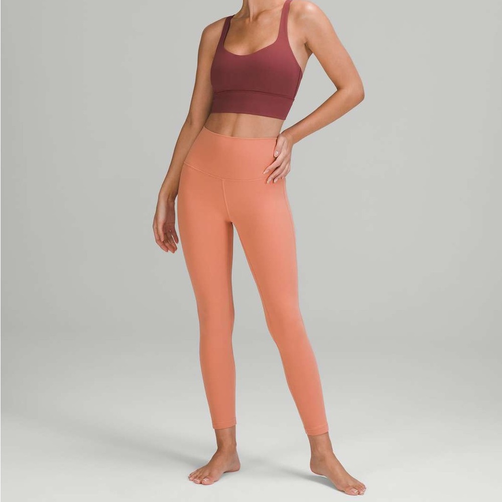 lululemon athletica High-Rise Leggings in Peach and Burgundy